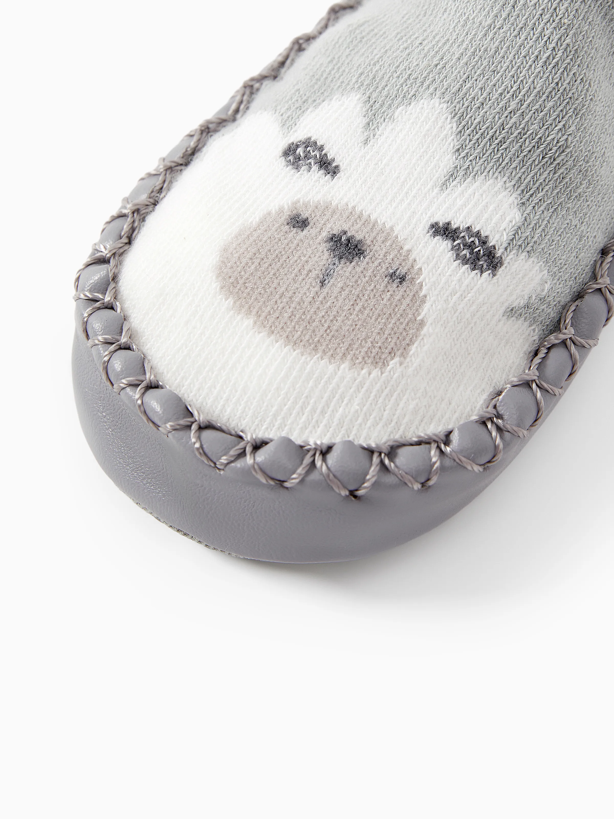 Baby Animal Print Antiskid Shoe Socks Grey - Image 2