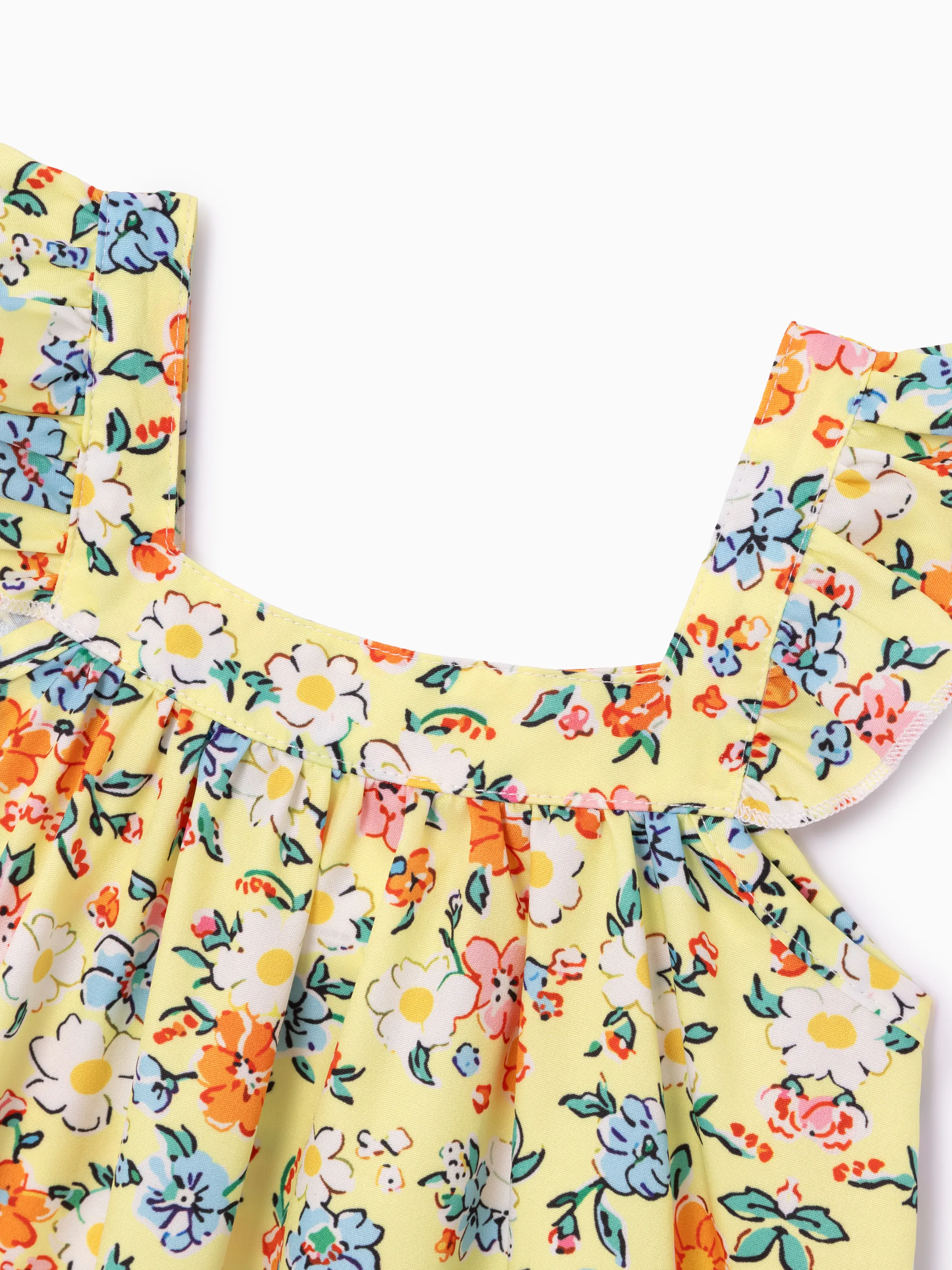 Fresh Market Baby Girl Multi-Floral Print Dress Yellow - Image 4