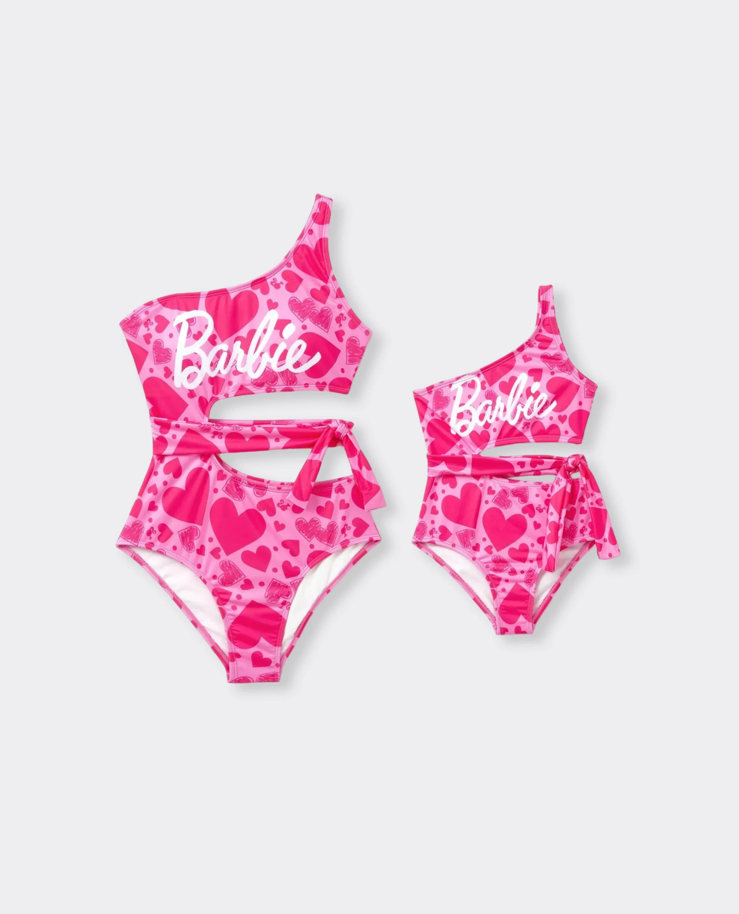Barbie Mommy & Me Girls Heart-shaped Swimwear Roseo