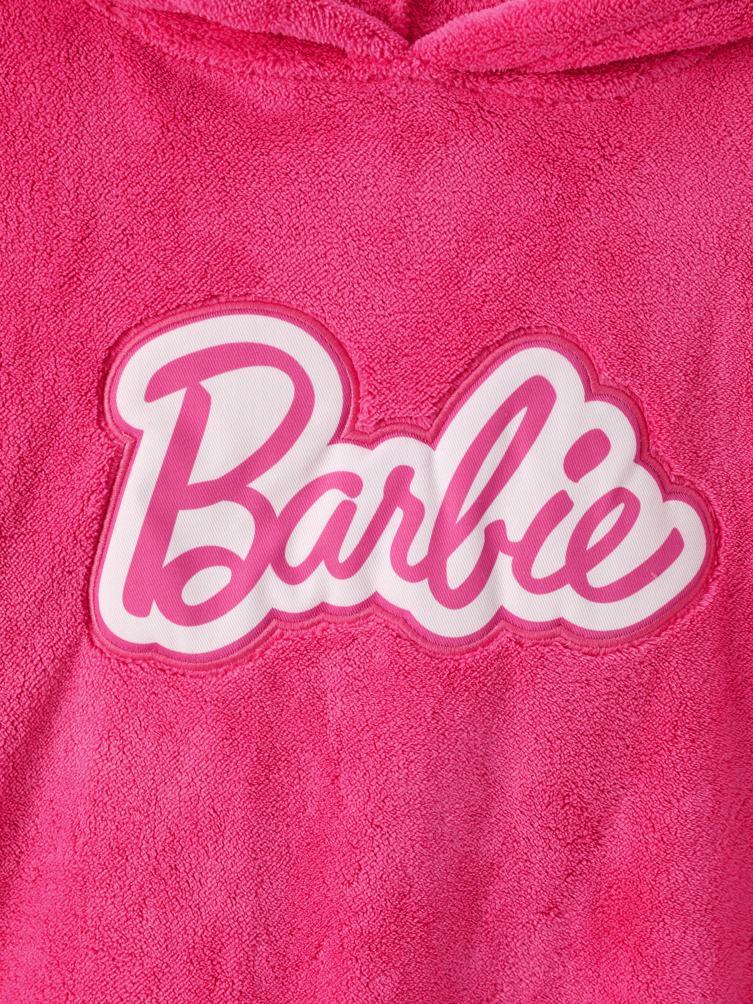 Barbie Toddler/Kid Girl Terry Cloth Hooded Swim Cover-up Hot Pink - Image 2