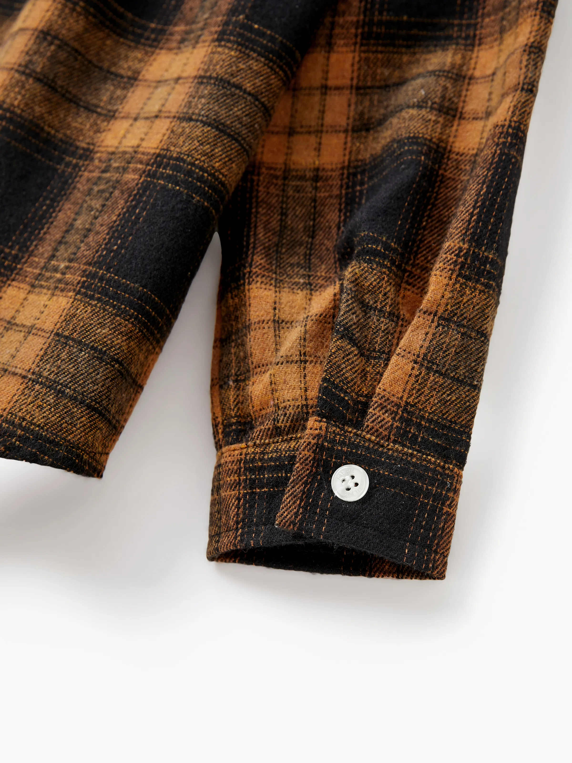 Christmas Family Matching Sets Brown&Black Check Plaid Long-sleeve Botton Dwon Top/Dress/Romper BrownishBlack - Image 21