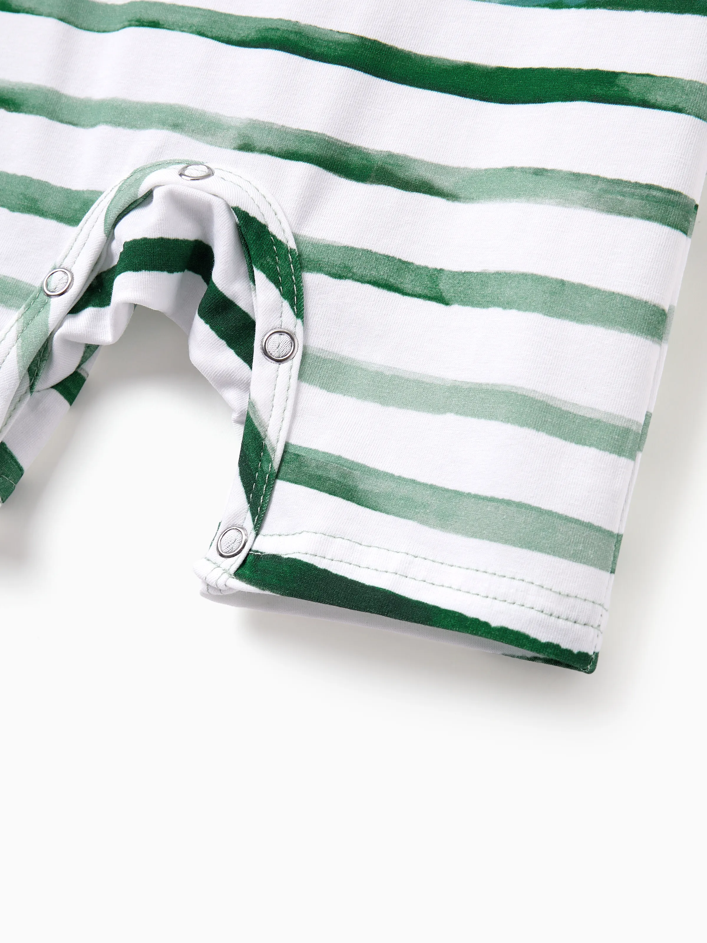 Daddy & Daughter Cotton Outfits Set Green Striped T-Shirt and Dress Set for Dad, Mom, Kids & Baby, Perfect for Summer Family Outings & Photos Green - Image 22