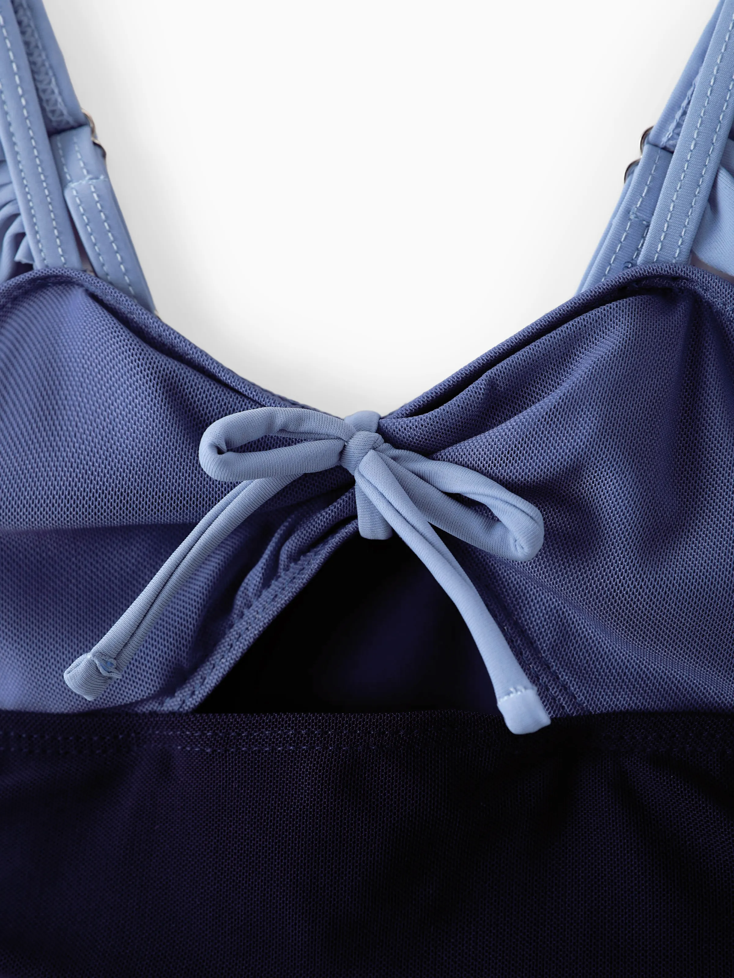 Daddy & Daughter Drawstring Swim Trunks or Ruched Bow Tie Cut Out Mesh Ruffle Strap One-Piece Swimsuit (Quick-Dry) MultiColour - Image 10