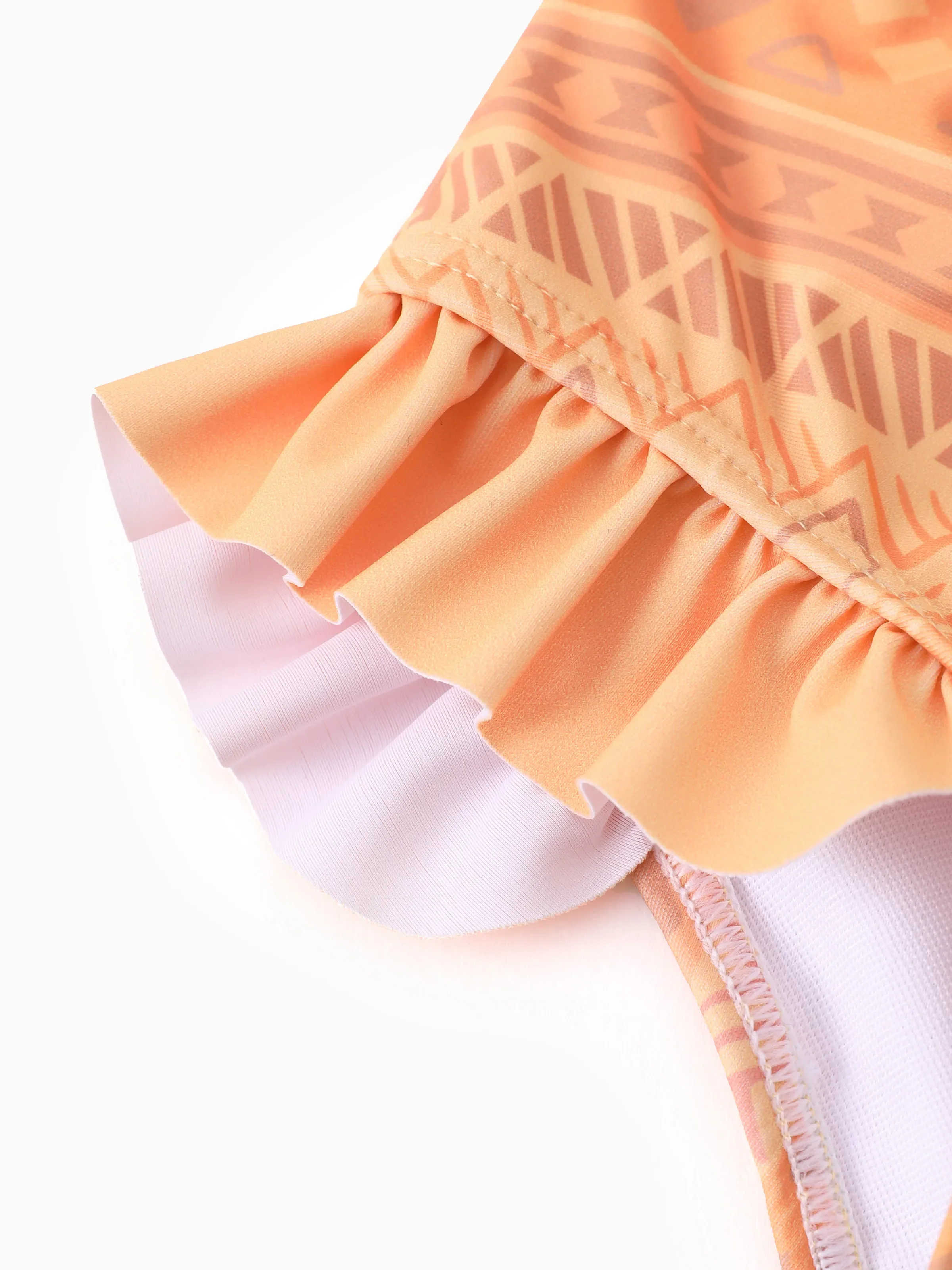 Disney Princess Girls Swimsuit Ariel Summer Rash Guard 2 Pieces Bathing Suits Beach Tankini Set Orange - Image 7