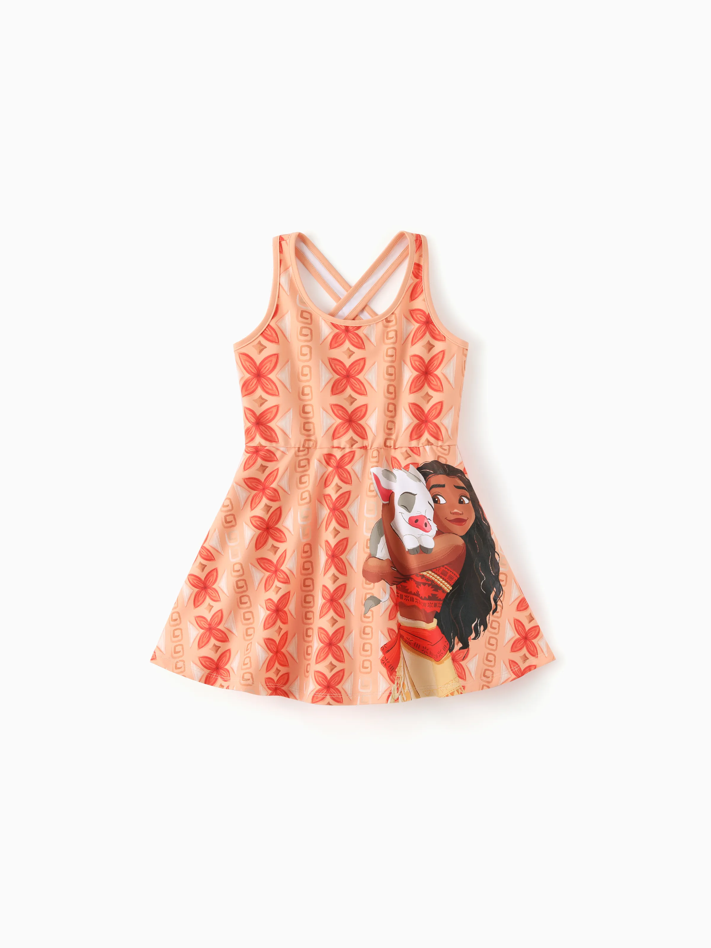 Disney Princess Matching Family Moana Sporty Dress/ Cotton Top Orange - Image 11