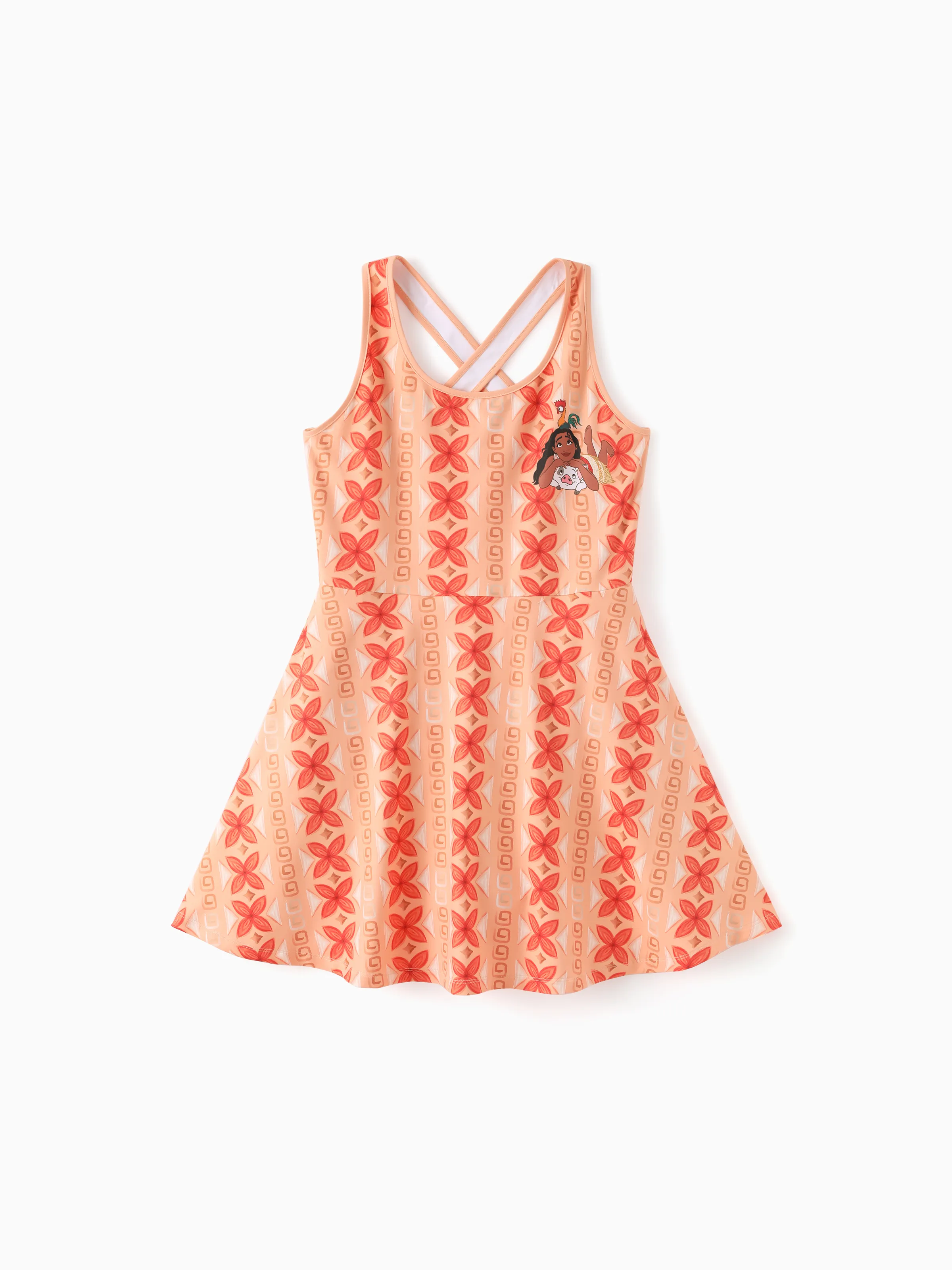 Disney Princess Matching Family Moana Sporty Dress/ Cotton Top Orange - Image 7