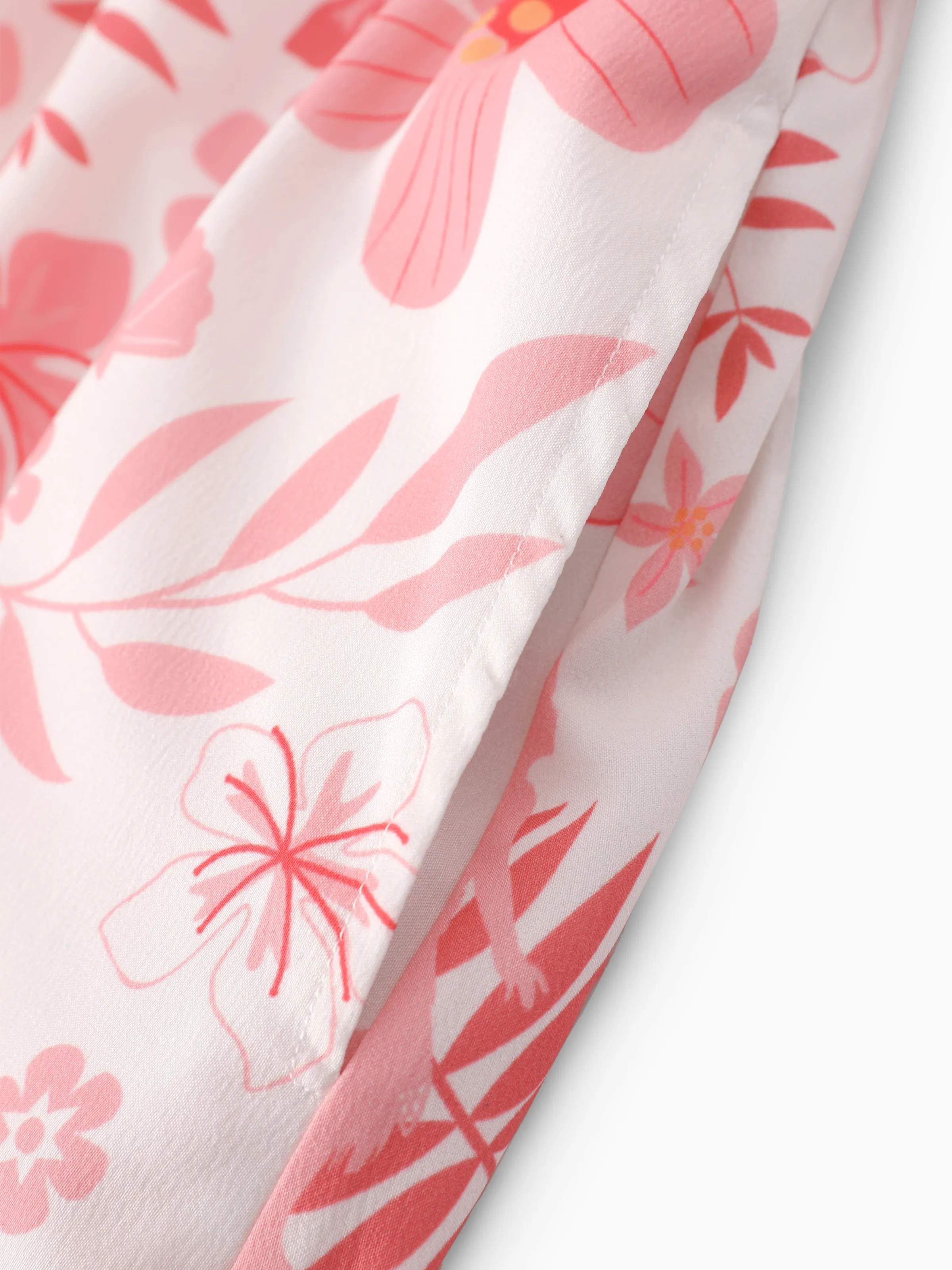Disney Princess Mommy and Me Moana Floral Dresses with Ruffle Straps for Summer Family Outings & Photos Pink - Image 6