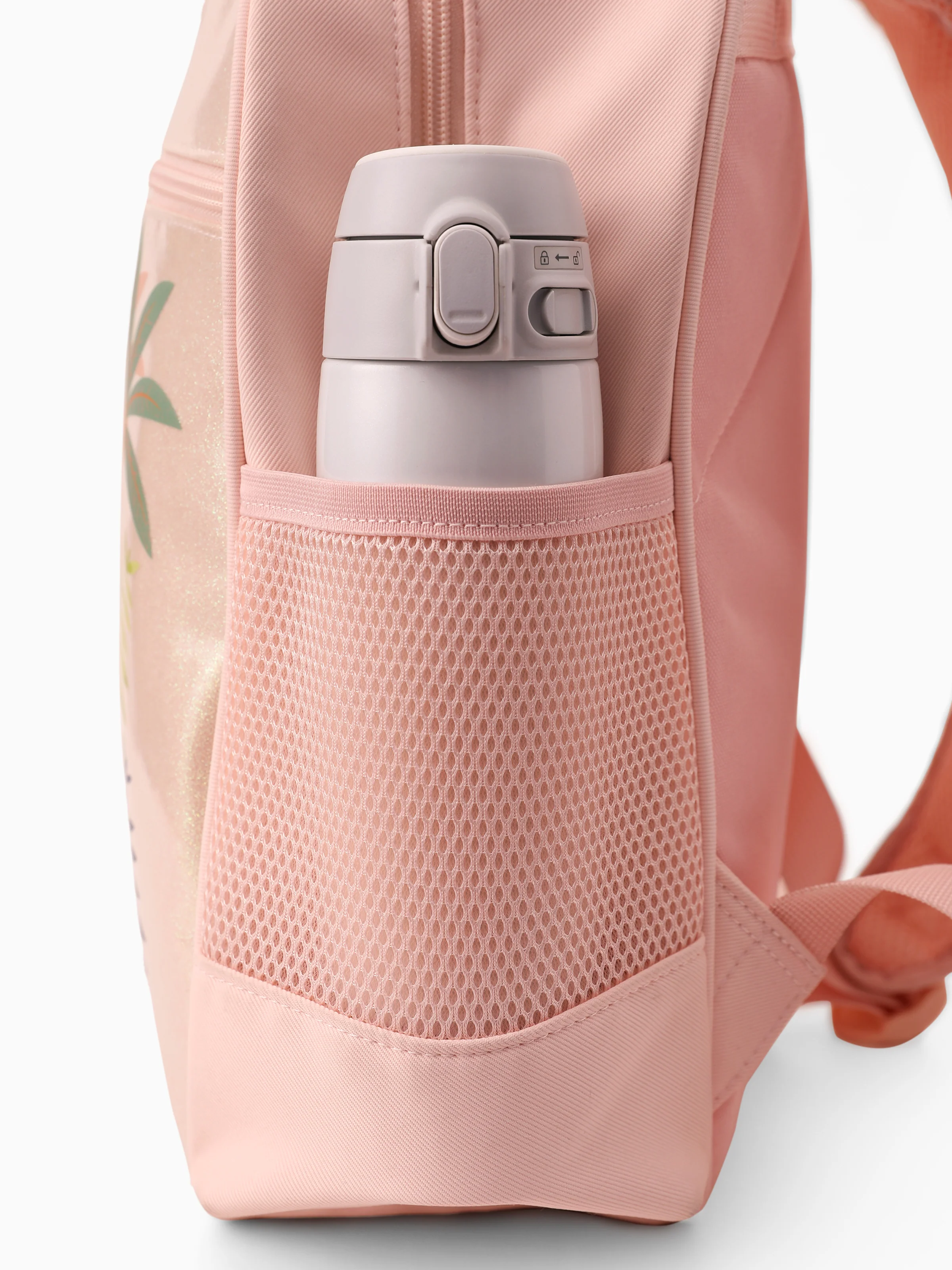 Disney Princess Toddler Girls Moana Pink Glitter Backpack with Chest Strap & Bottle Pockets Apricot - Image 10
