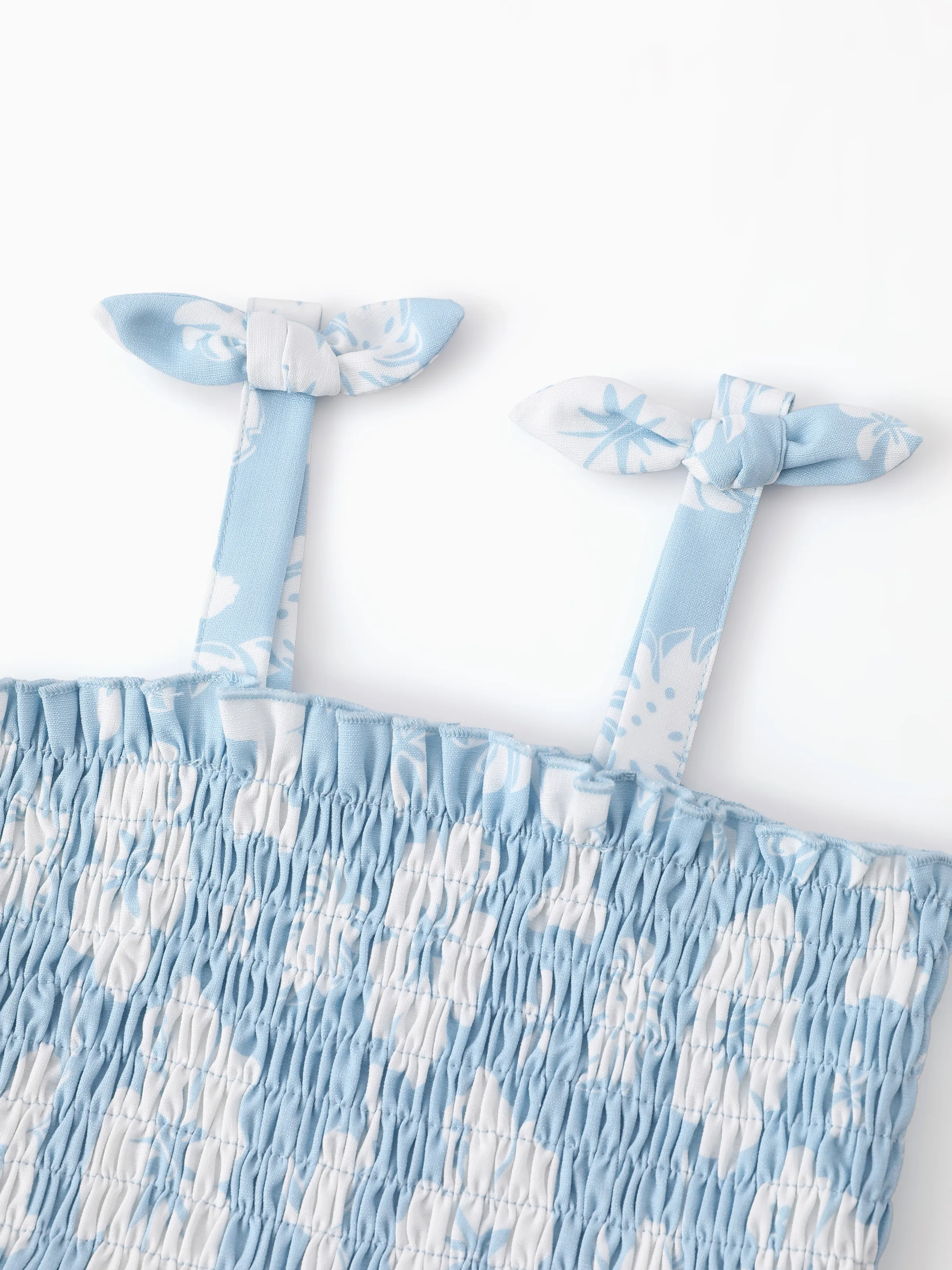Disney Stitch Matching Family Tropical Floral Jumpsuit/ Dress/ Shirt Light Blue - Image 14
