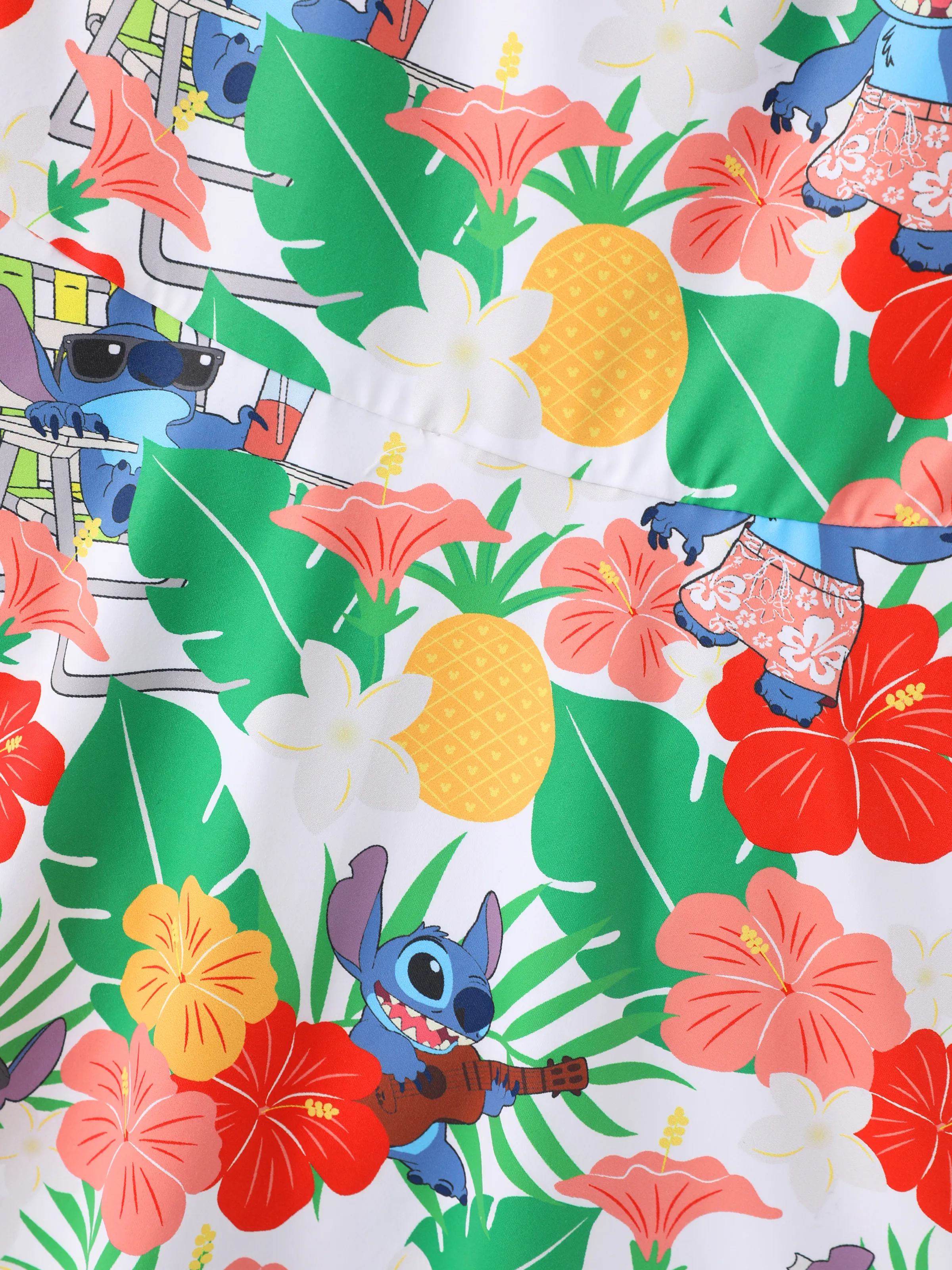 Disney Stitch Matching Family Tropical Floral Sporty Dress/ Cotton Top Multi-color - Image 10