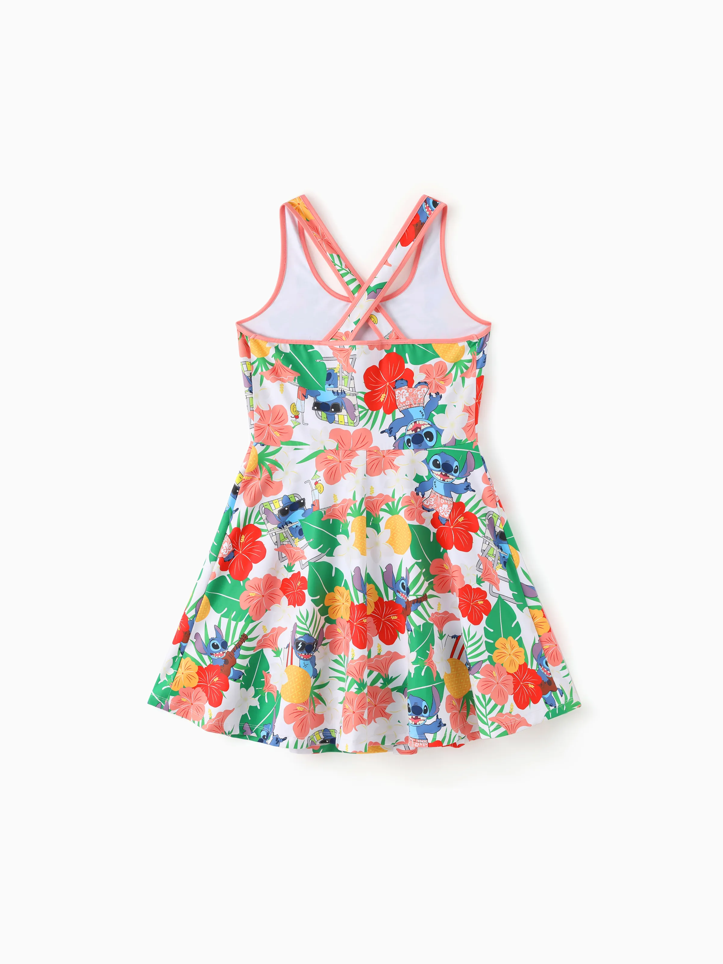 Disney Stitch Matching Family Tropical Floral Sporty Dress/ Cotton Top Multi-color - Image 6