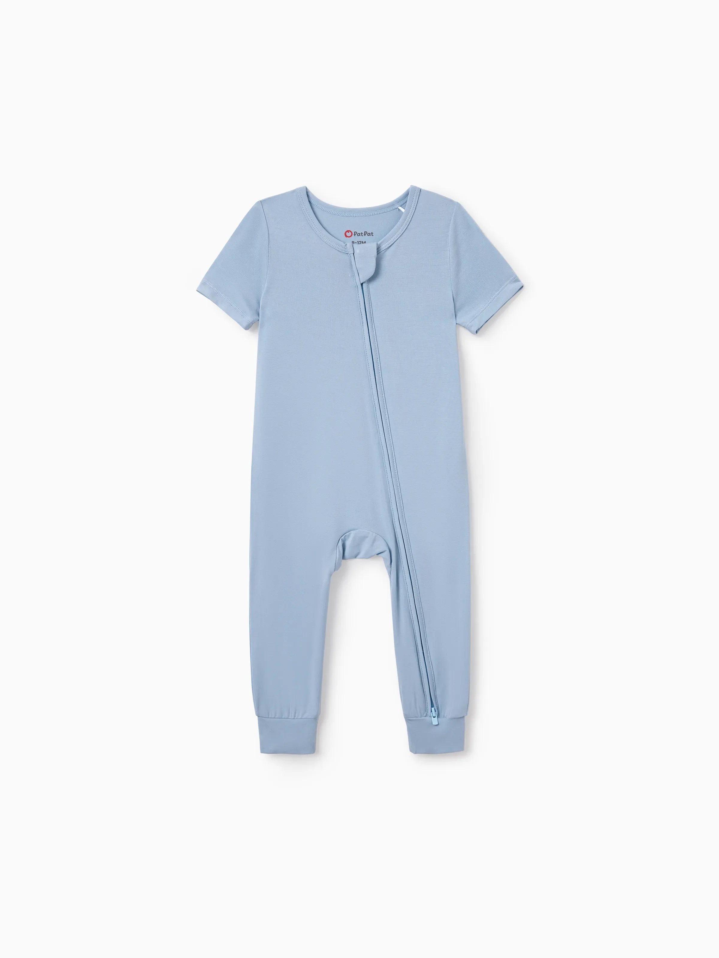 Family Matching Bamboo Pajamas Soft Bamboo Viscose PJs for Men Women Kids Toddler Baby, Classic Blue Short-sleeve Sleepwear with Button-Down Shirt and Pants Blue grey - Image 13