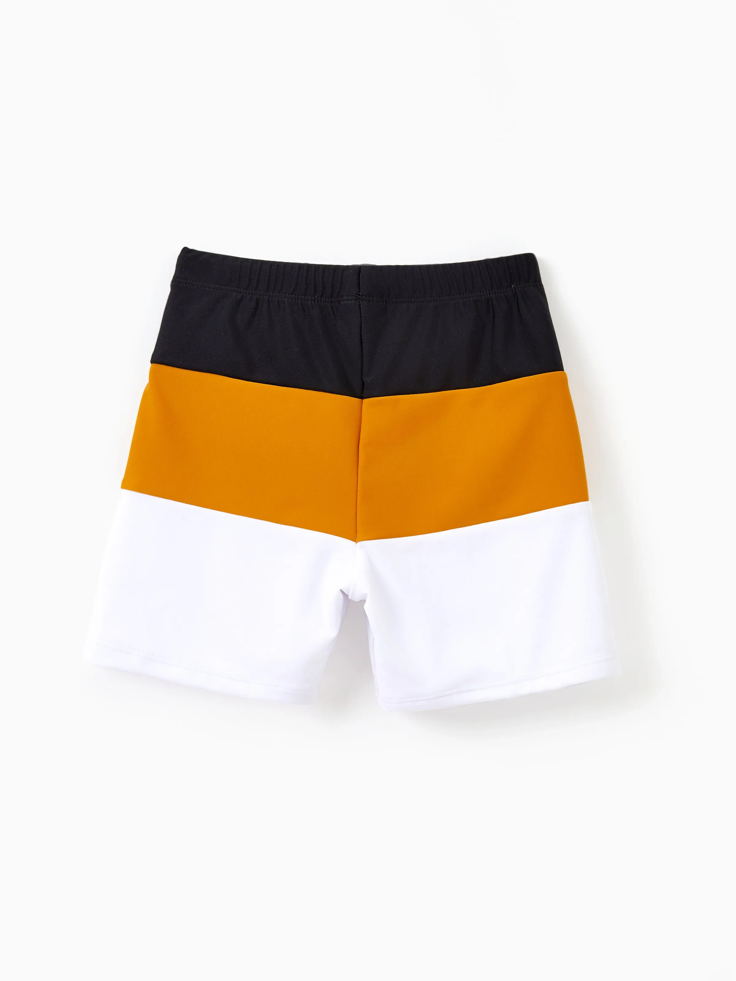Family Matching Colorblock Swim Trunks Shorts or Cut Out Waist One-Shoulder One-piece Swimsuit Multi-color - Image 12