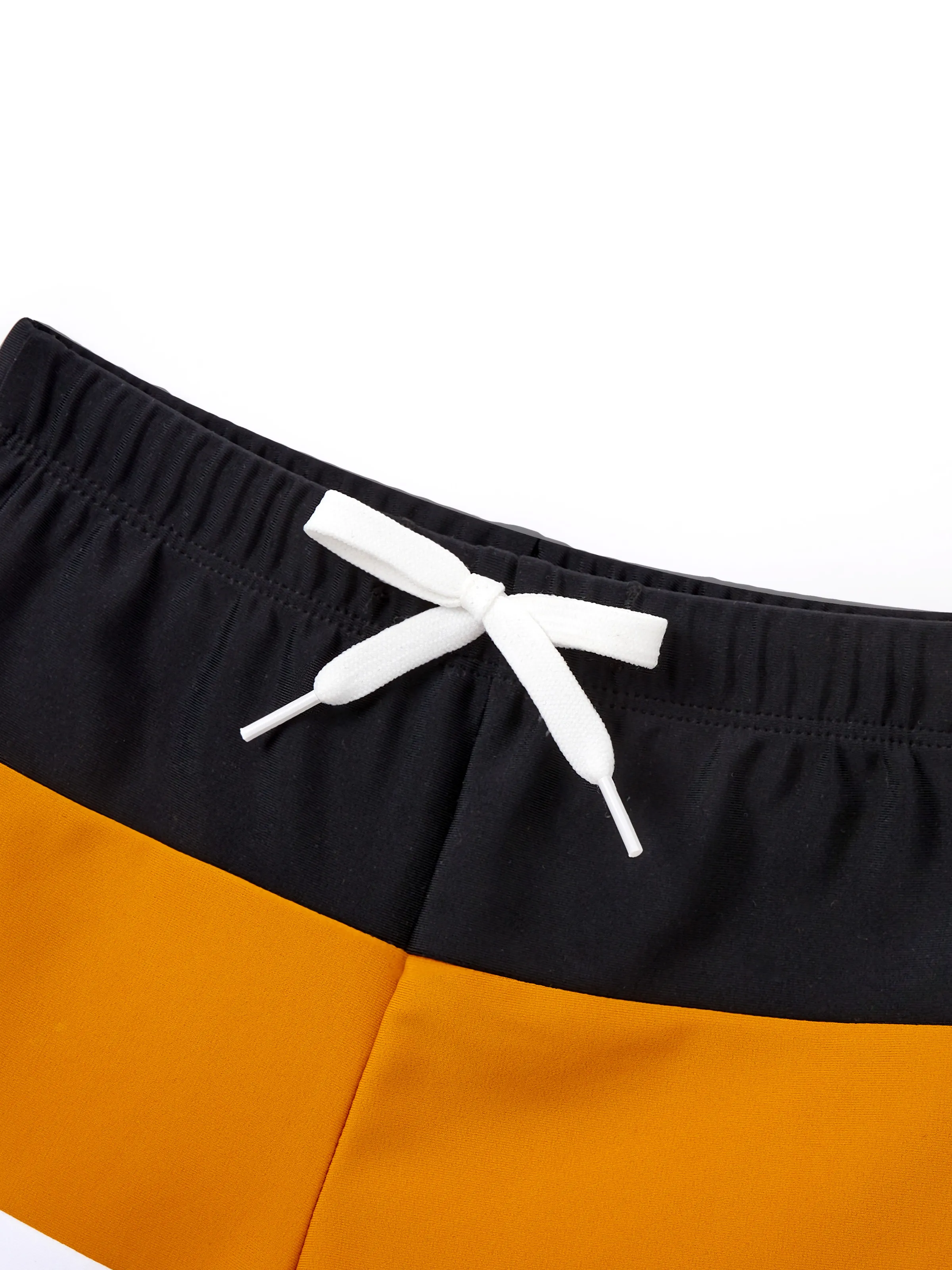 Family Matching Colorblock Swim Trunks Shorts or Cut Out Waist One-Shoulder One-piece Swimsuit Multi-color - Image 13