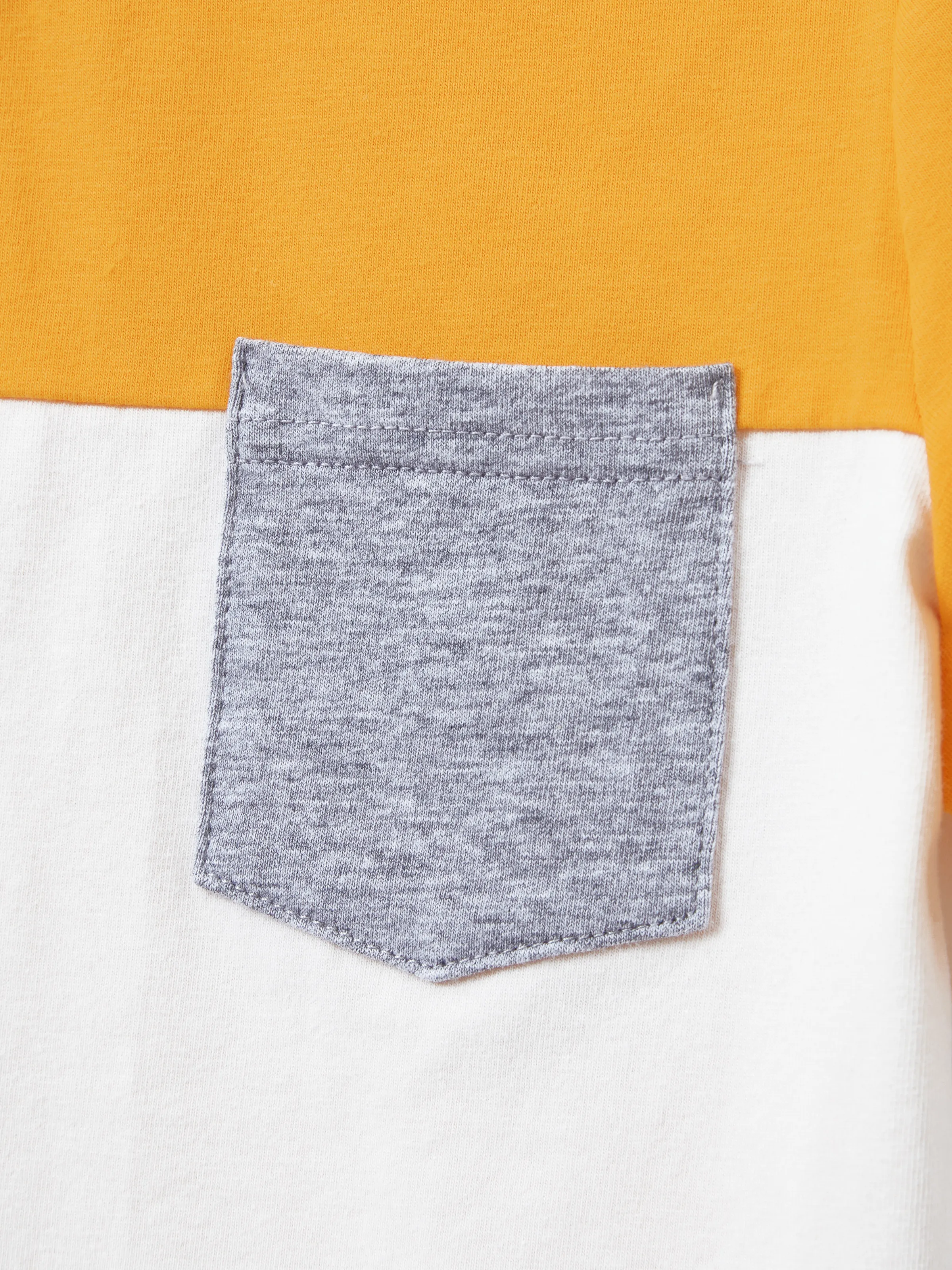 Family Matching Leaf Print Flutter Dress or Short-sleeve Colorblock Shirts Yellow - Image 19