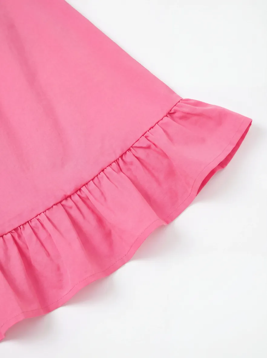 Fresh Market Toddler Girl Ruffle Dress Hot Pink - Image 5