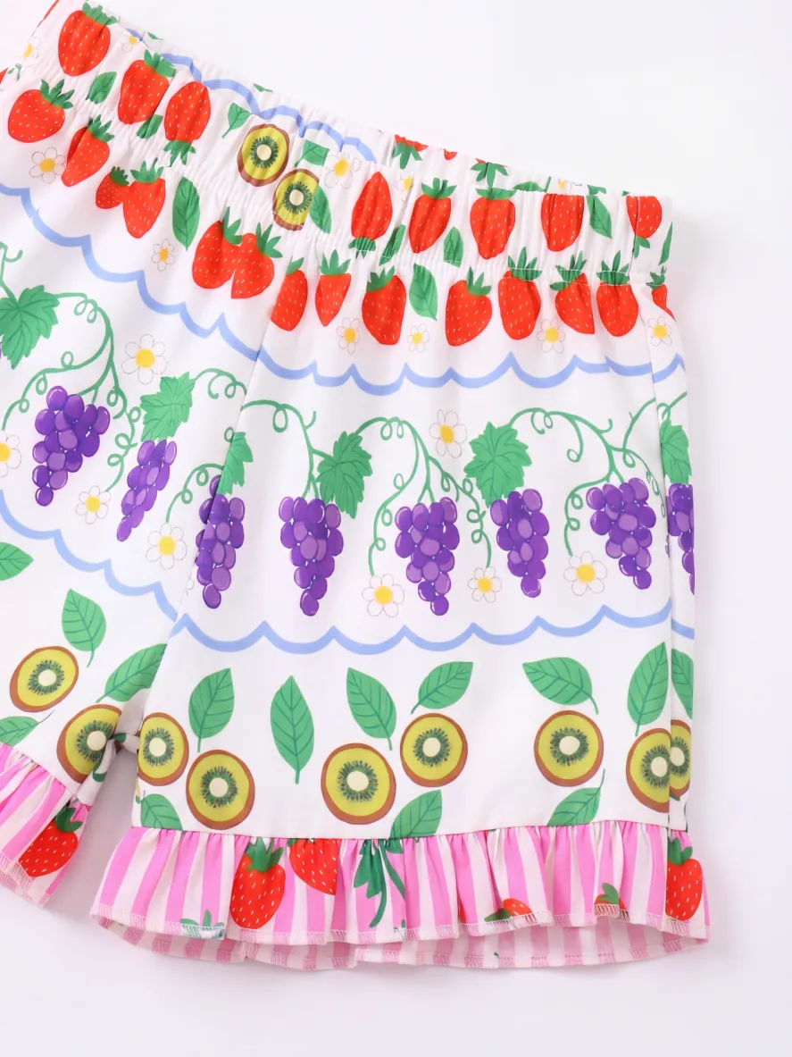 Fresh Market Toddler Girl Fruity Top & Shorts Set Multi-color - Image 5