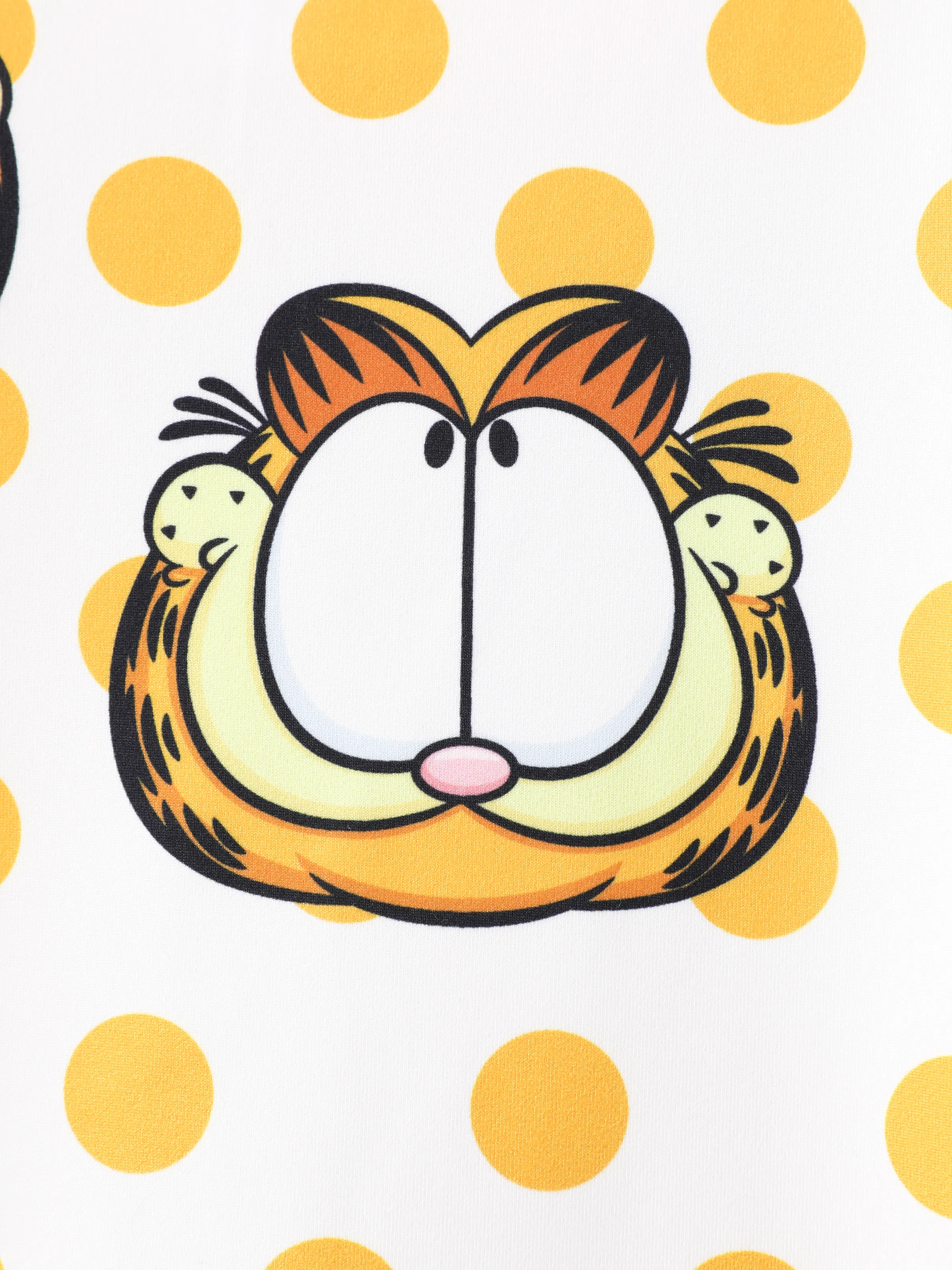 Garfield Baby Boy/Girl 2pcs Polka Dot Long-sleeve Jumpsuit with Drool Bibs Set
Yellow - Image 6