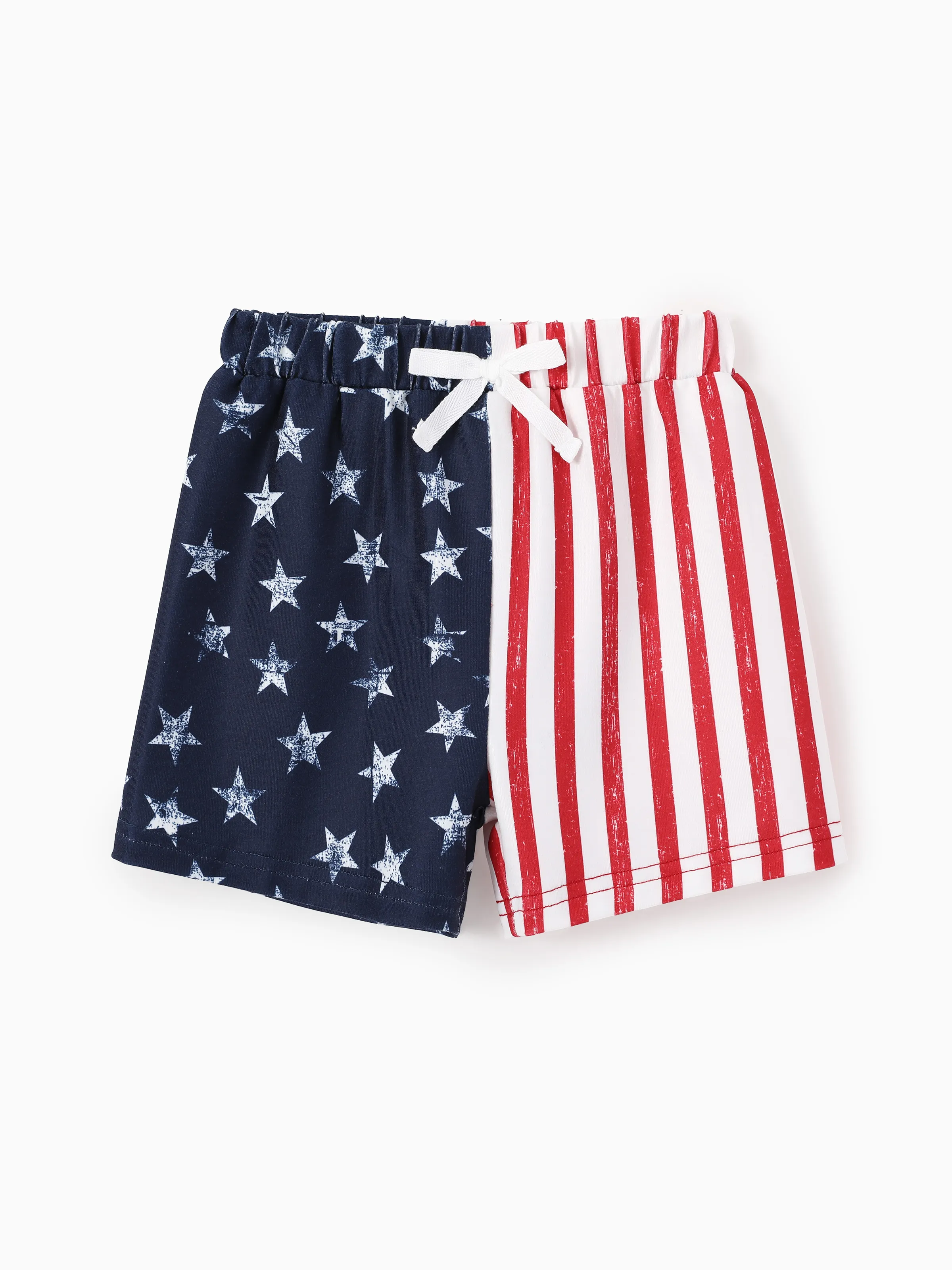Independence Day Baby Boy 2pcs Patriotic USA Bodysuit with Shorts Sporty Set White - Image 11
