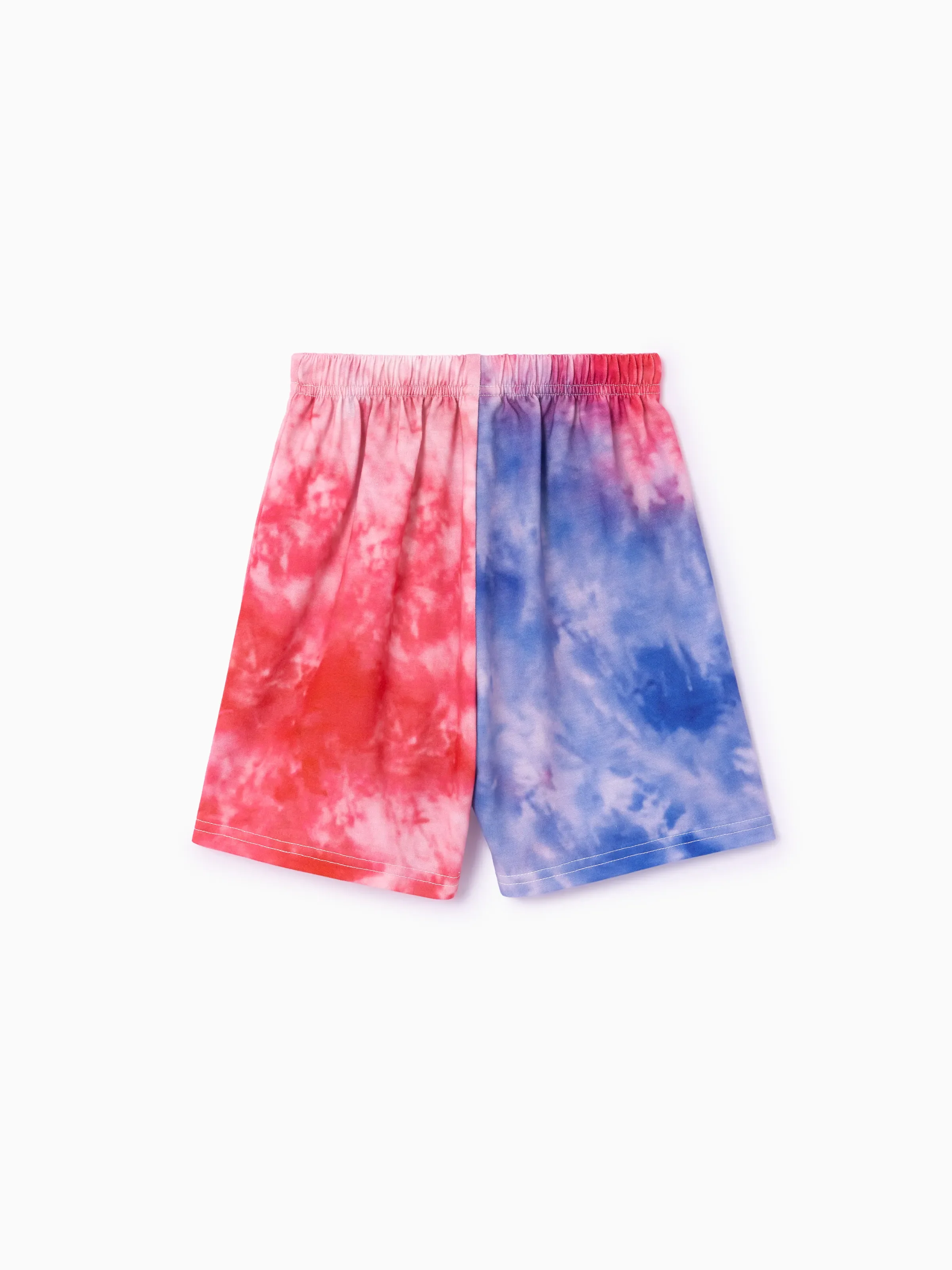 Independence Day Toddler Boy 2pcs Patriotic Tie-Dye T-Shirt with Shorts Sporty Set Red - Image 10