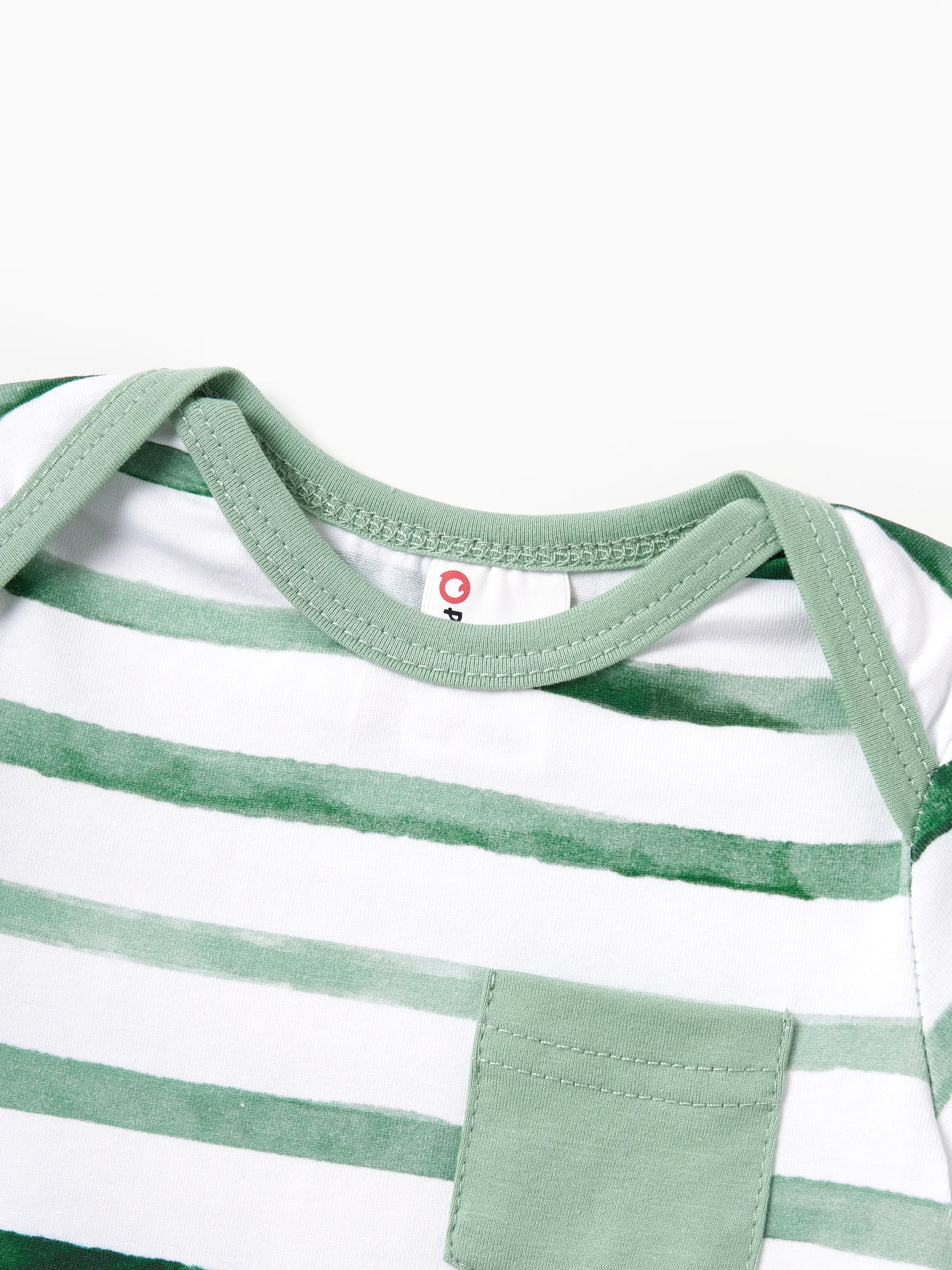 Mommy & me Cotton Outfits Set Green Striped T-Shirt and Dress Set for Dad, Mom, Kids & Baby, Perfect for Summer Family Outings & Photos Green - Image 27