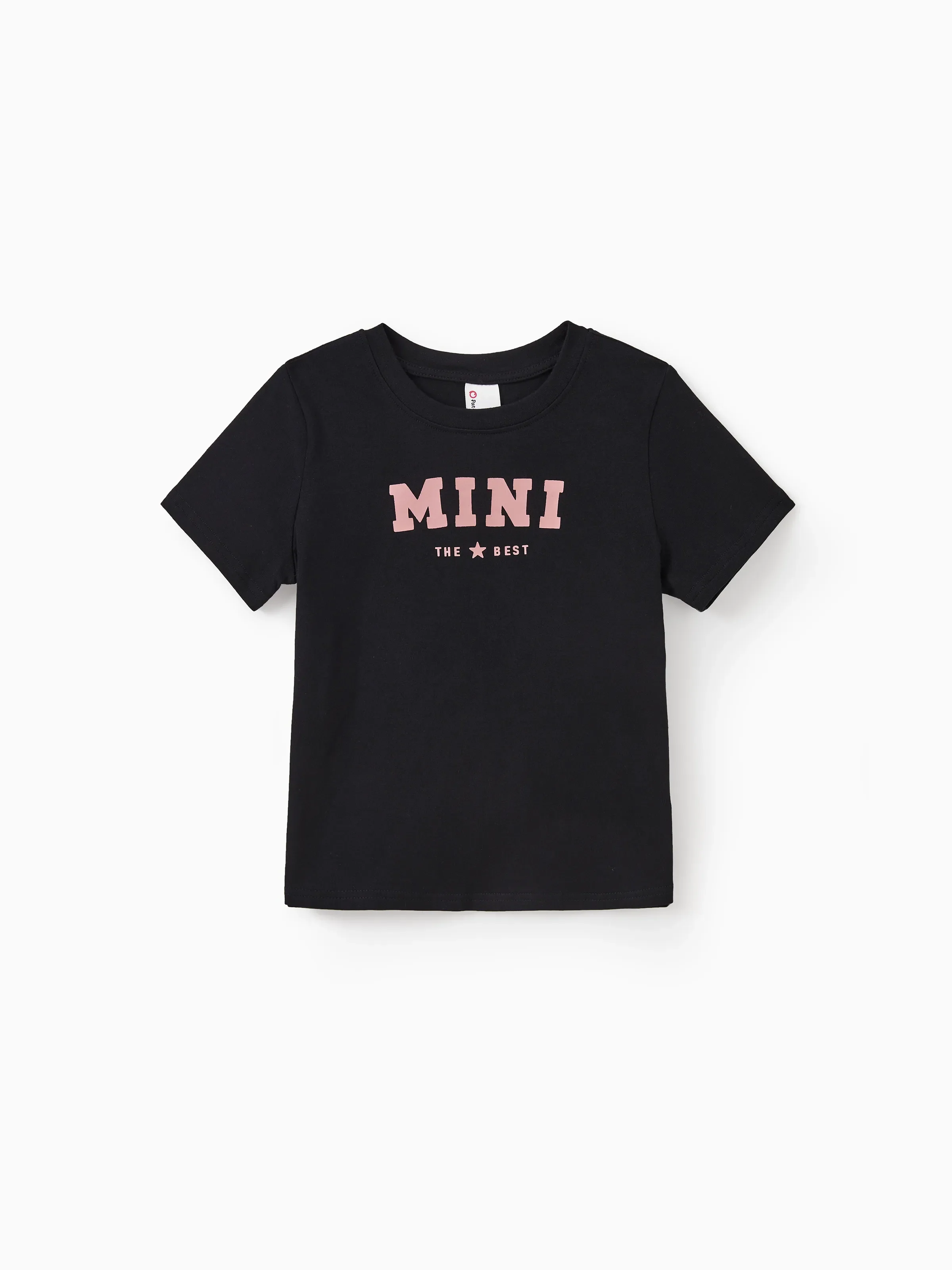 Mommy & me Cotton T-Shirt & Dress Set Daddy / Mini Print Black Tee for Dad and boy, Floral Print splicing Dress for Mom, girl and Baby, Perfect for Summer Family Outings Black - Image 19