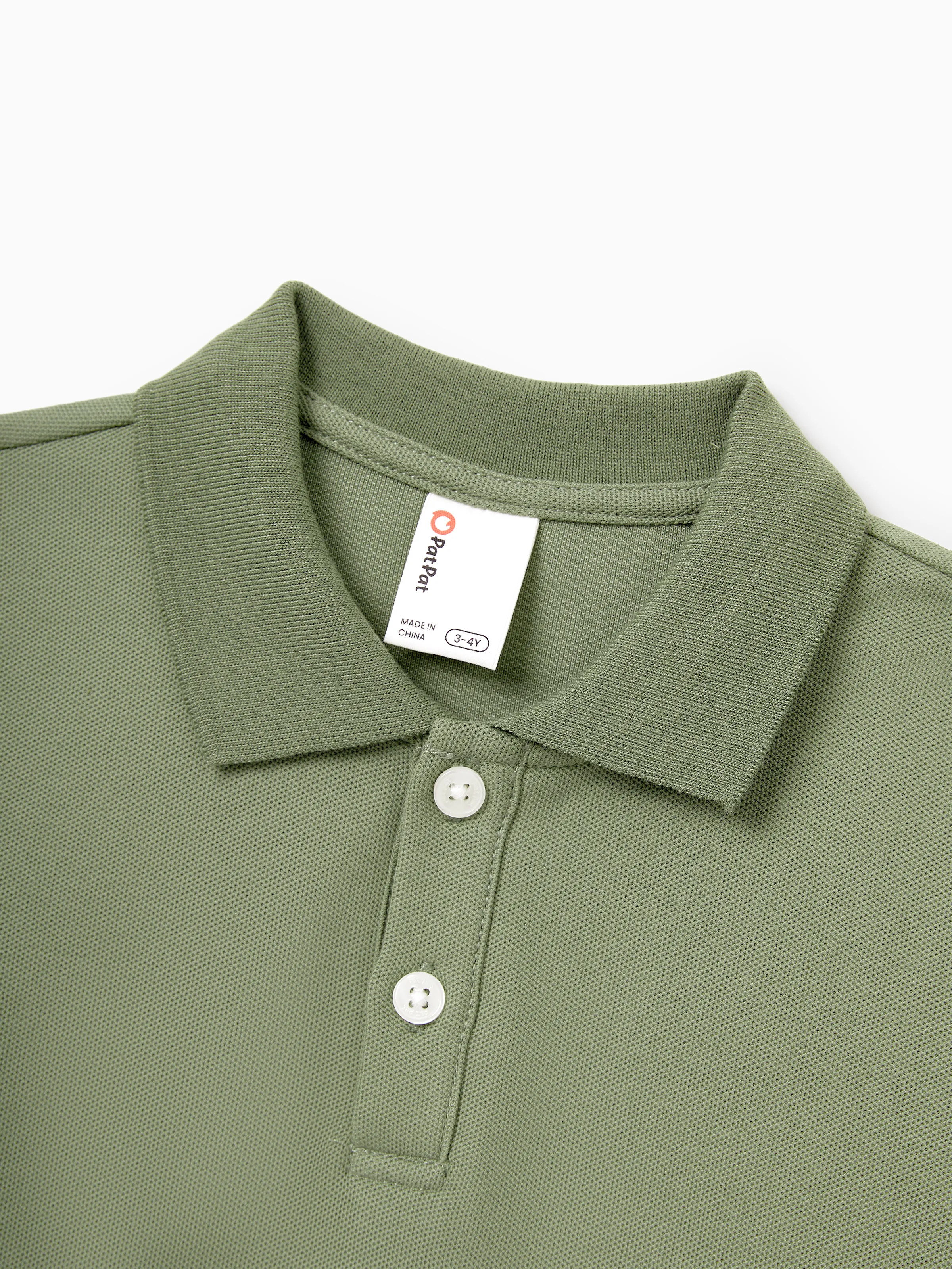 Mommy & me Polo Collar Short-sleeve Shirt or V-neck Strappy Mesh Dress Green - Image 28