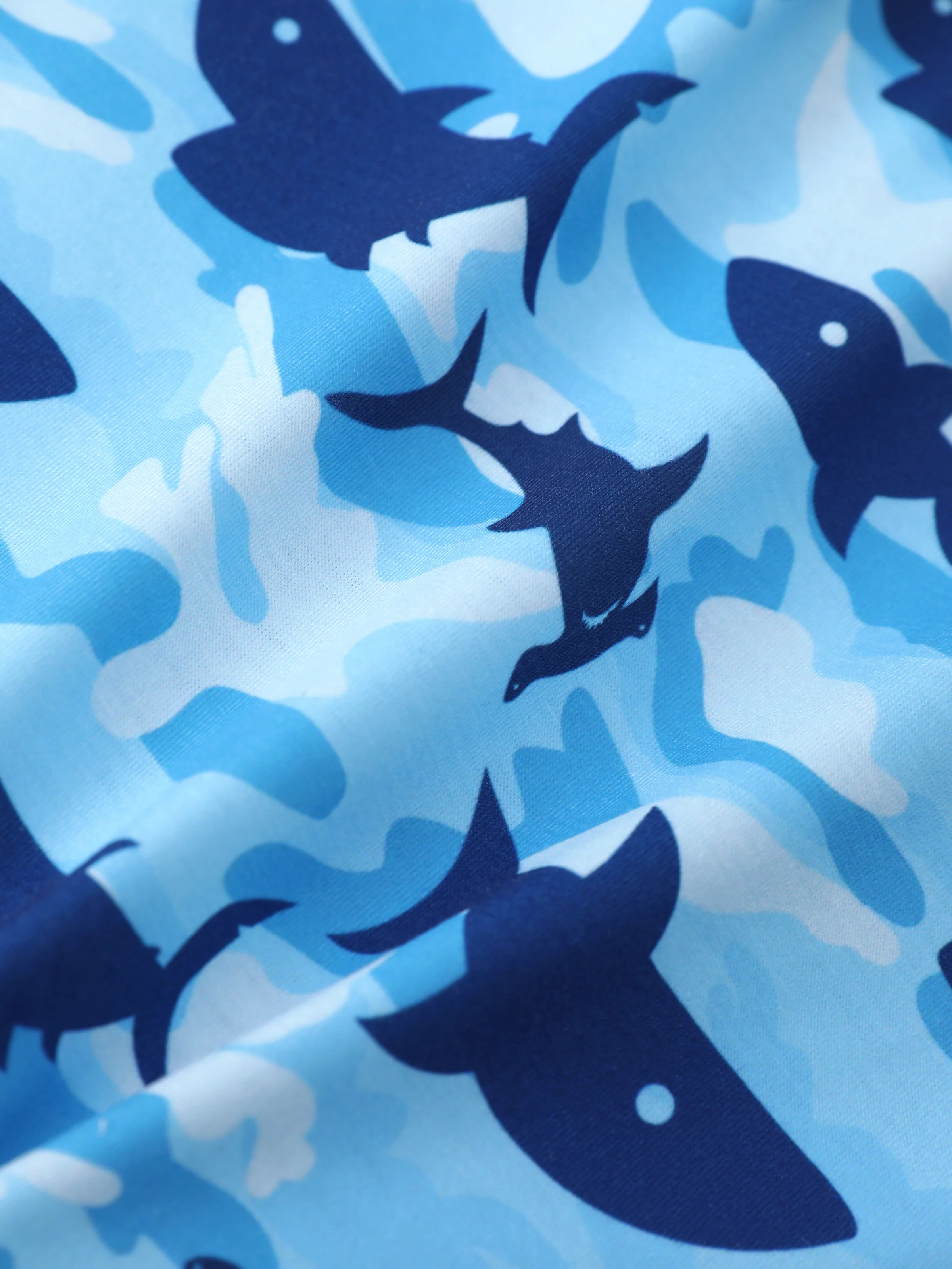 Ocean Vibes Toddler Boy Shark Top & Shorts Set Blue - Image 6