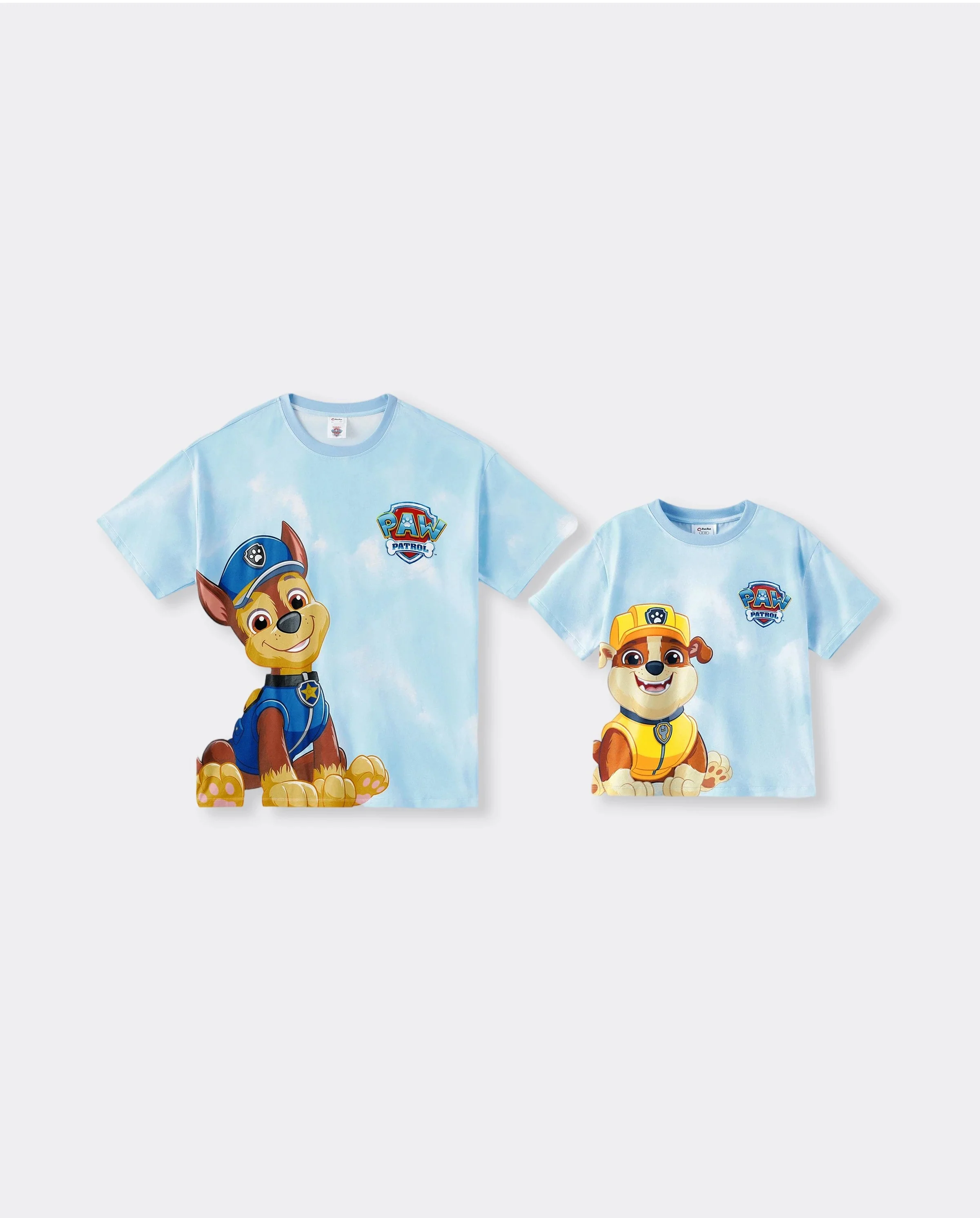 PAW Patrol Daddy & Son Casual Tie-dye Printed Tee Multi-color