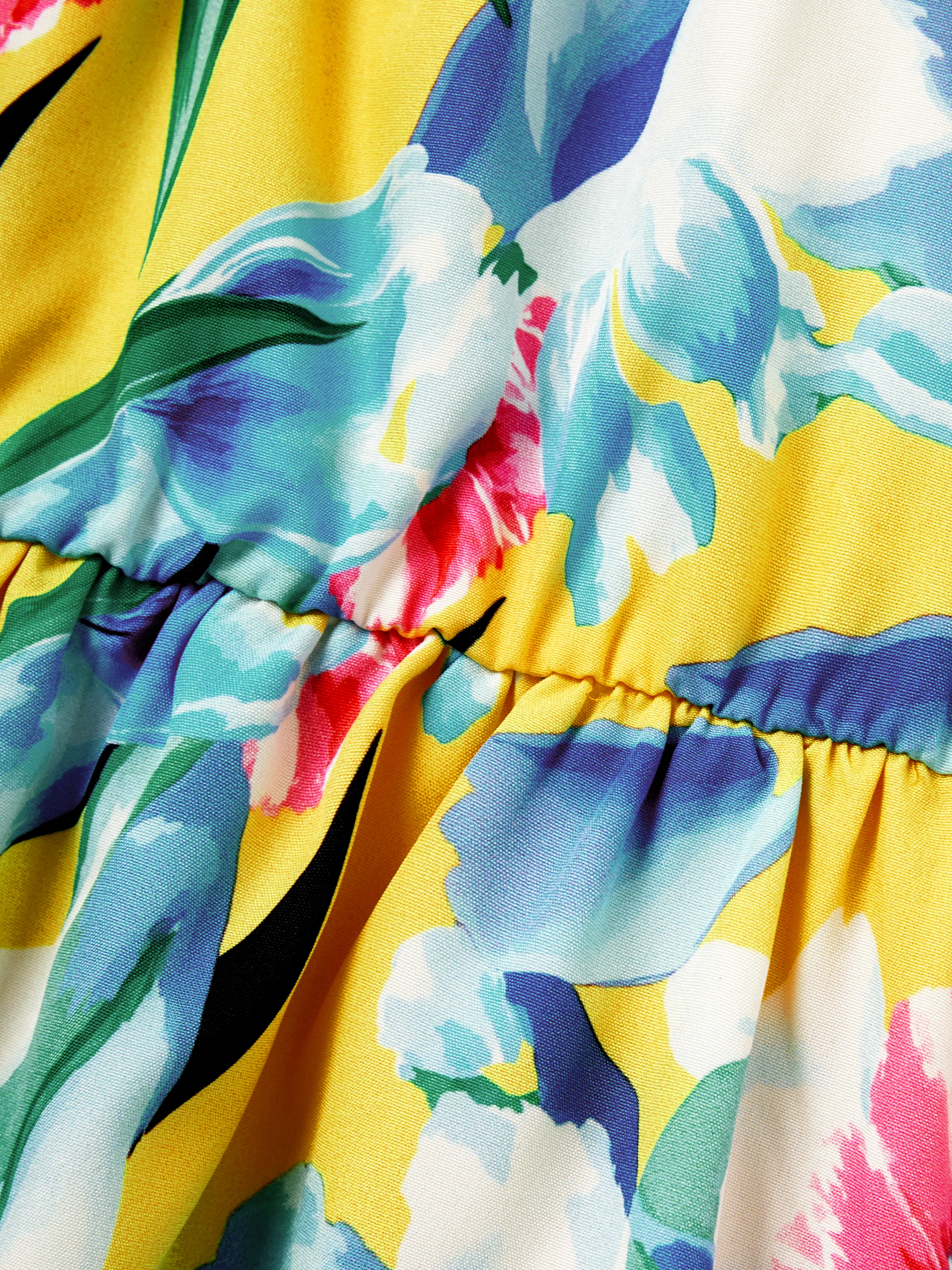 Toddler/Kid Girl Casual Outfits Floral Print Strappy Dress Yellow - Image 8