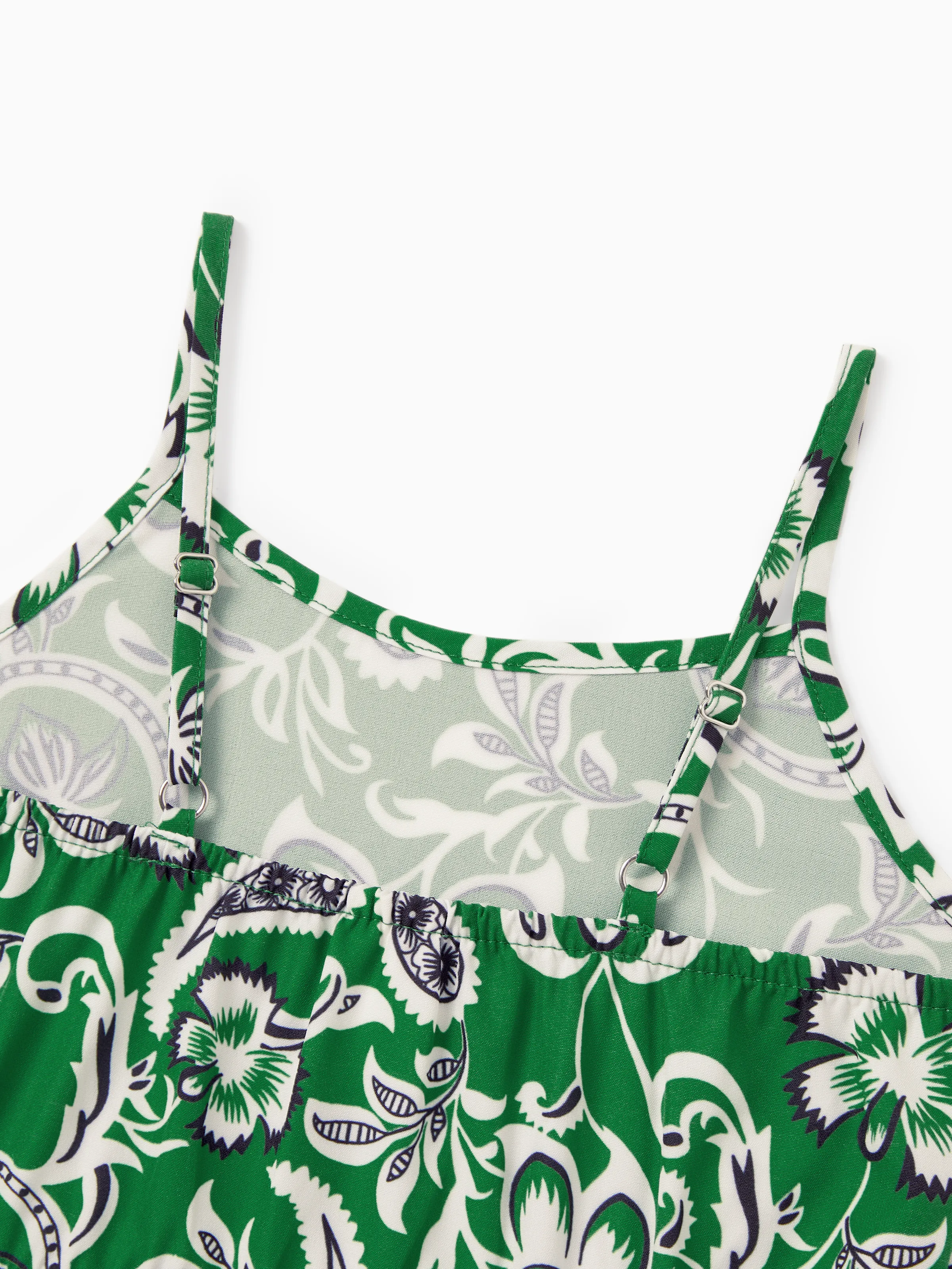 Toddler/Kid Girl Strappy Smocked Dress for Summer Vacation Green - Image 7