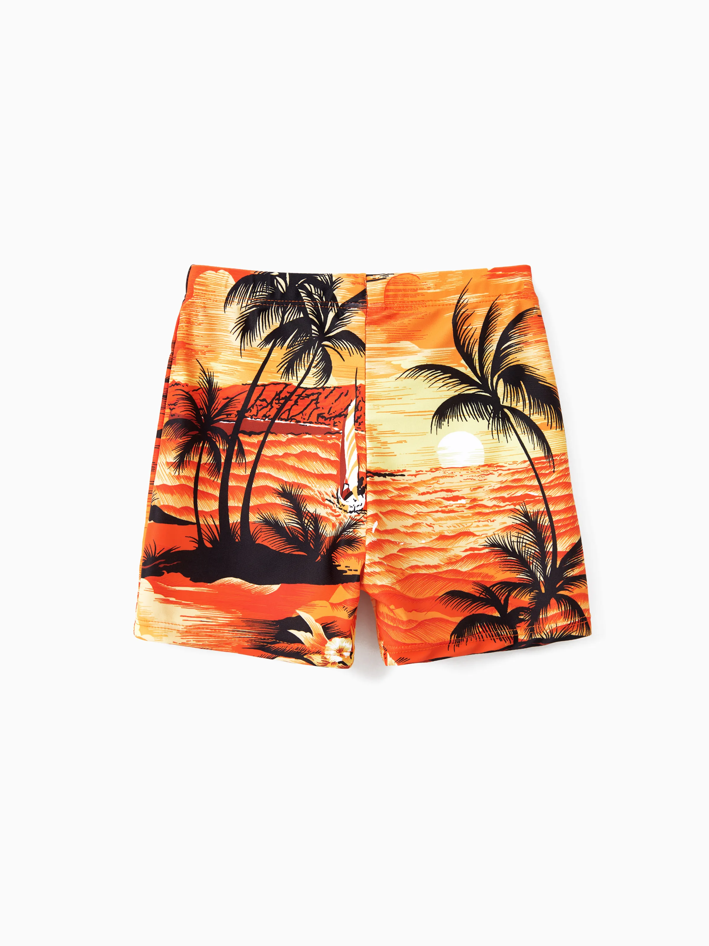Tropical Hawaiian Swimsuits for Family Matching Swimwear Orange - Image 14